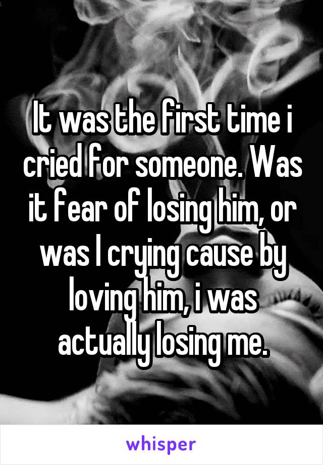 First time crying